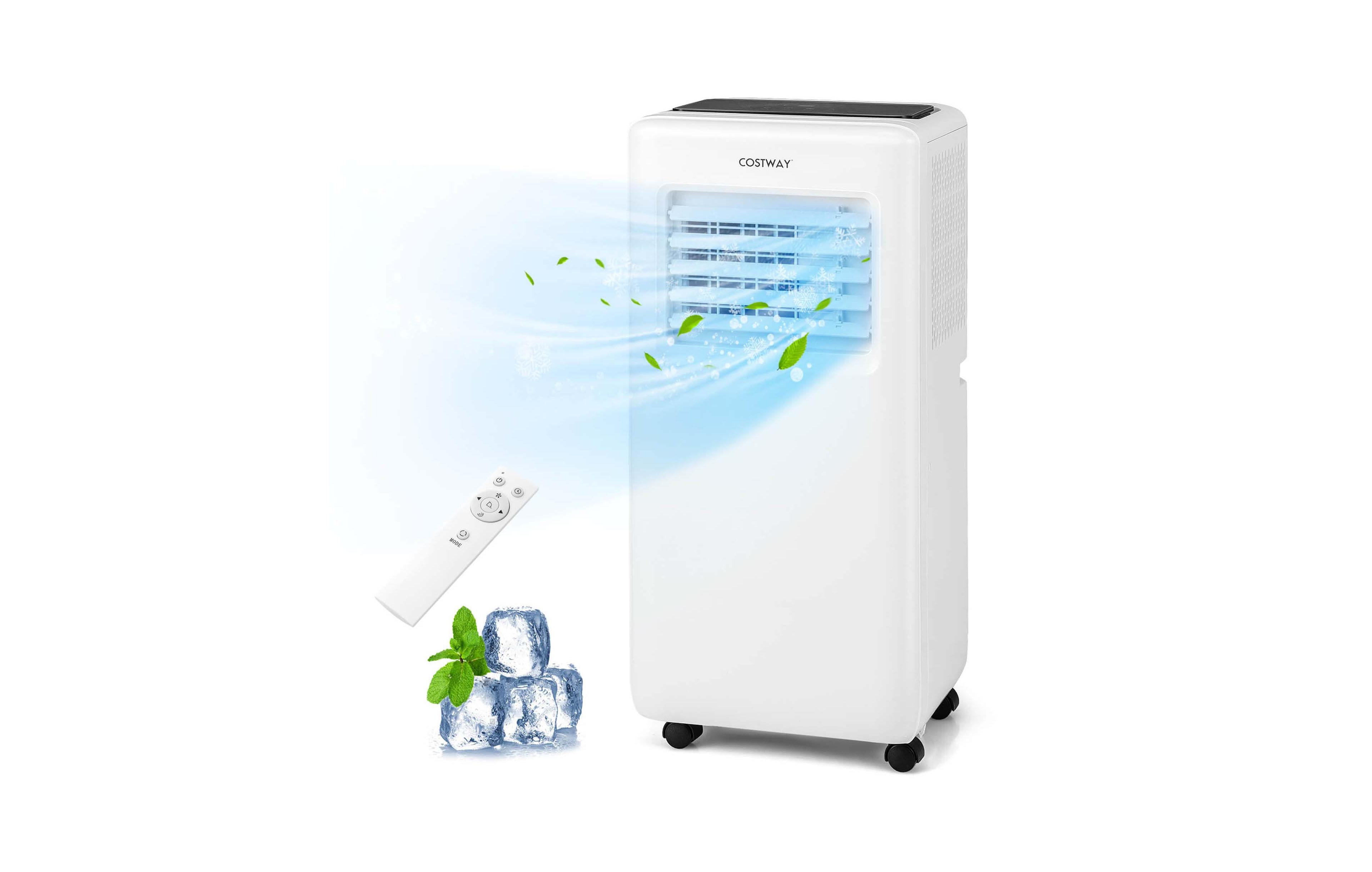 Costway 6500 Btu Portable Air Conditioner 3 in 1 Air Cooler with Fan and Dehumidifier
