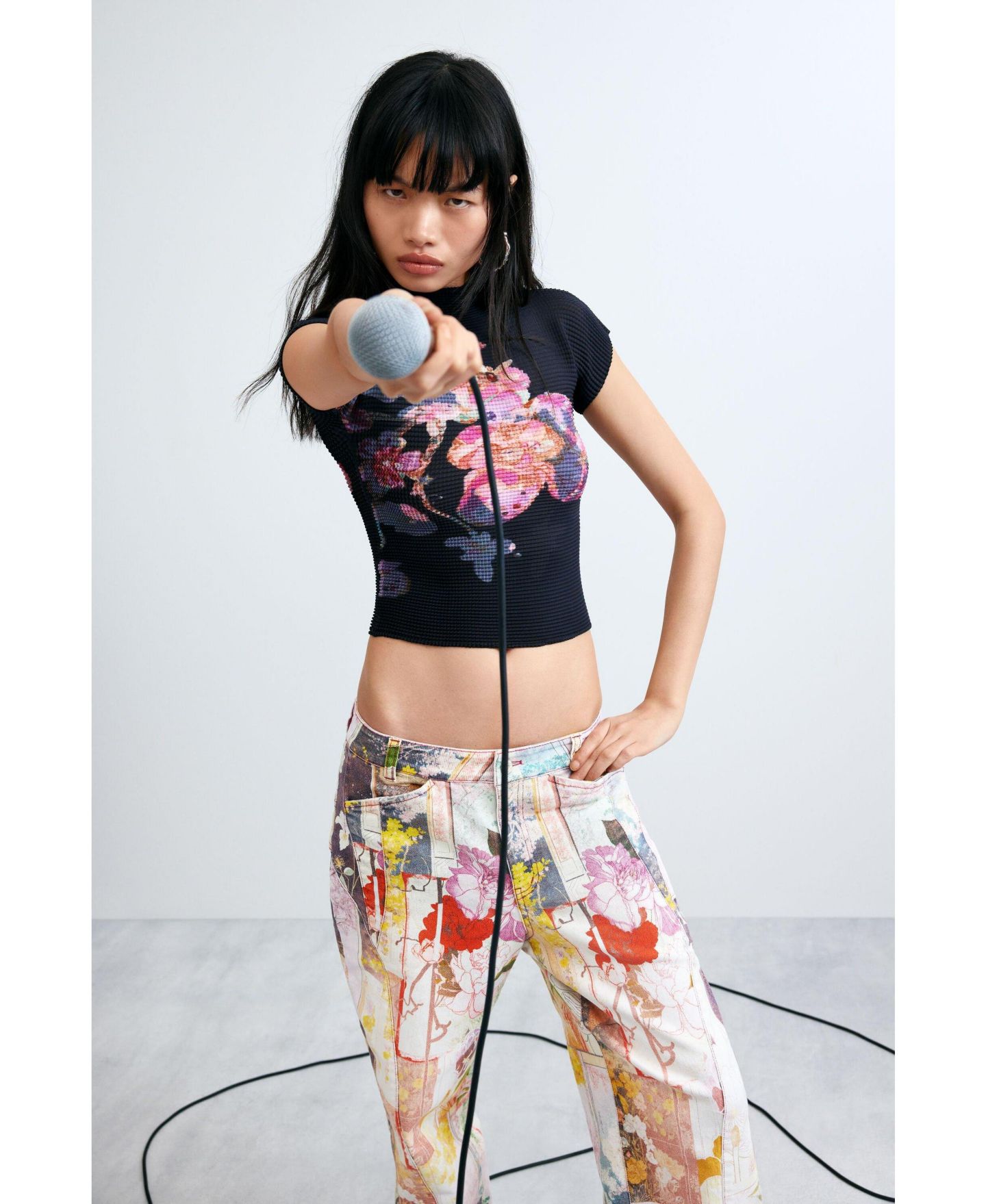 Женские джинсы Desigual Printed regular, цвет: Разноцветный — фото 3