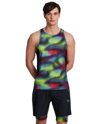 Men's Run Distort Speed Singlet Sleeveless Tank Top T-shirt