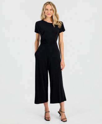 Women's Tie-Waist Cropped Jumpsuit