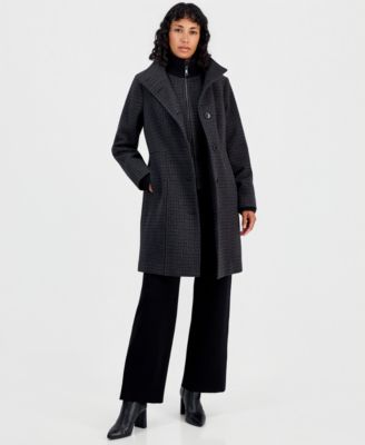 Women's Knit Bibbed Walker Coat