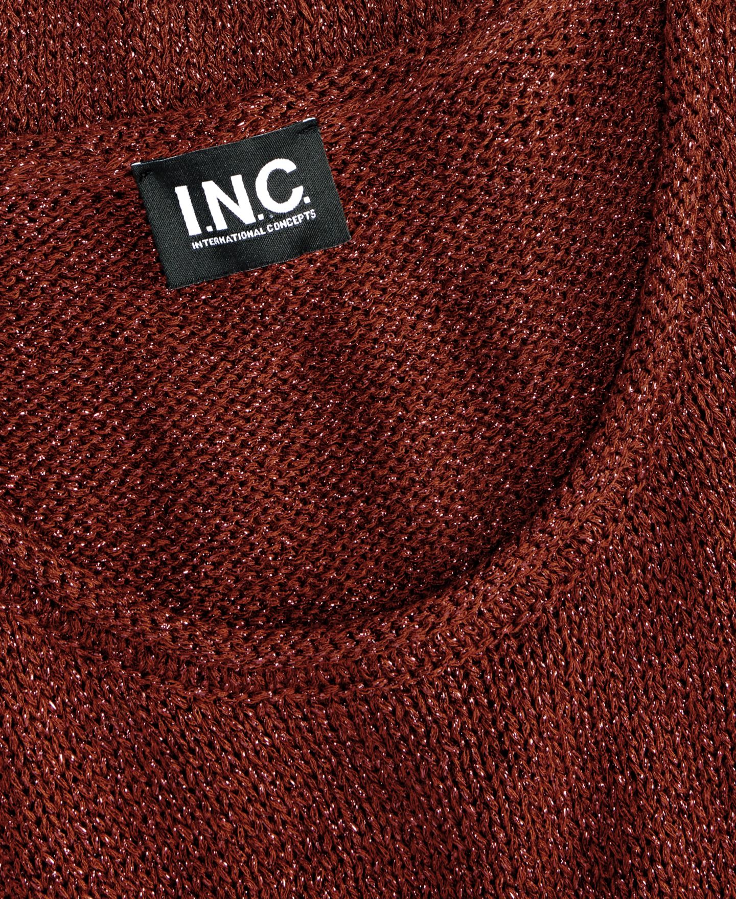 Женский свитер I.N.C. International Concepts Metallic Sweater Tank, цвет: Медный ржавый — фото 4