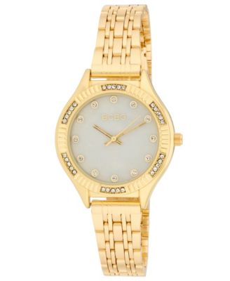 Women's Quartz Round Gold Stainless Steel Watch 33mm