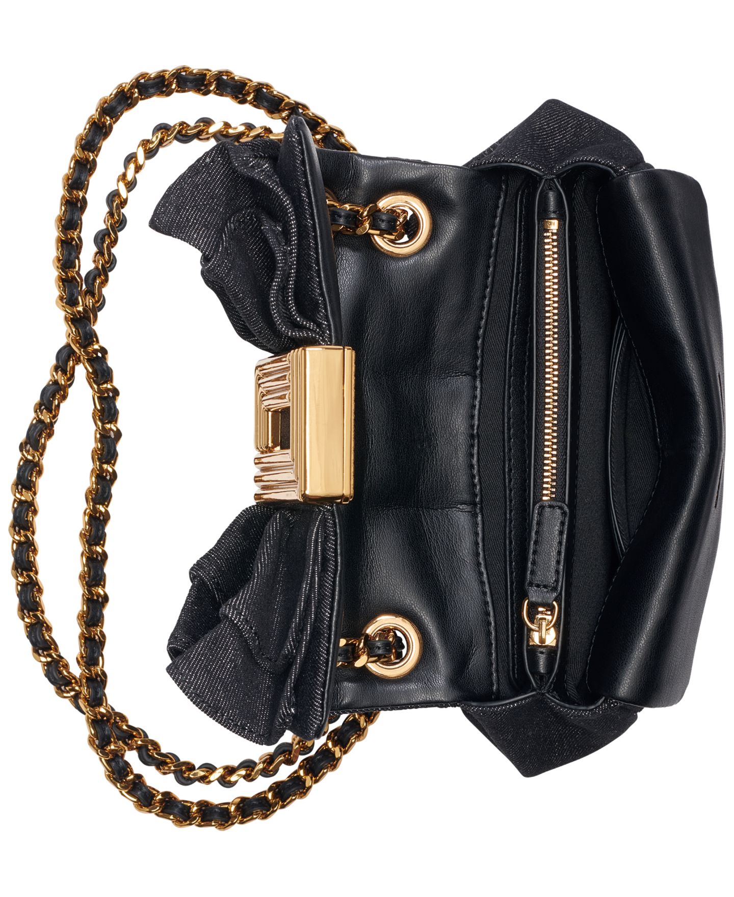 Женская сумка KARL LAGERFELD PARIS Lafayette Mini Crossbody Handbag, цвет: Чёрный джинсовый — фото 4