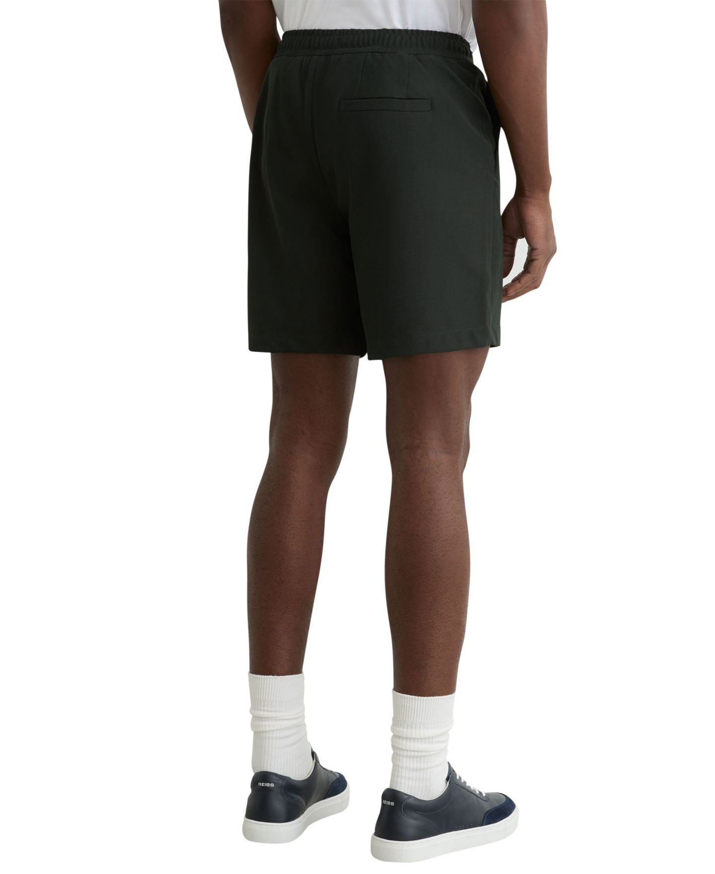 Мужские шорты REISS Newmark Textured Drawstring, цвет: Тёмный зелёный — фото 3