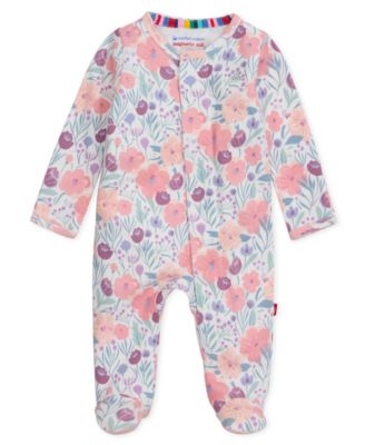 Magnetic Me Baby Girls' Whistledon Footie Long-Sleeve Coverall - Blue/Pink