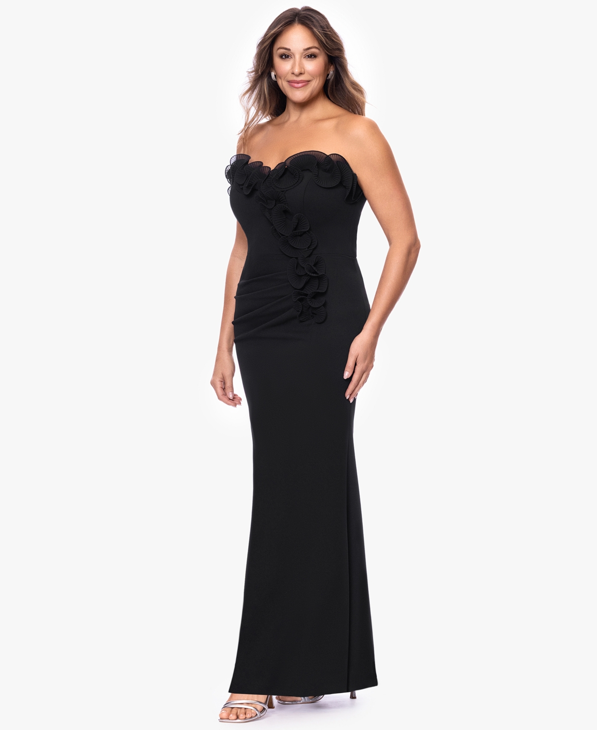 Xscape Plus-Size Strapless Sweetheart Ball Gown