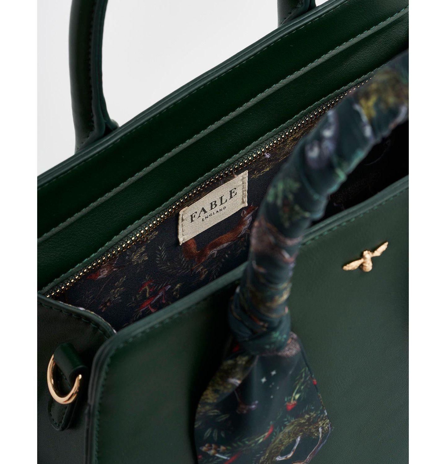 Женская сумка Fable England Into the Woods Structured Tote, цвет: Зелёный — фото 6