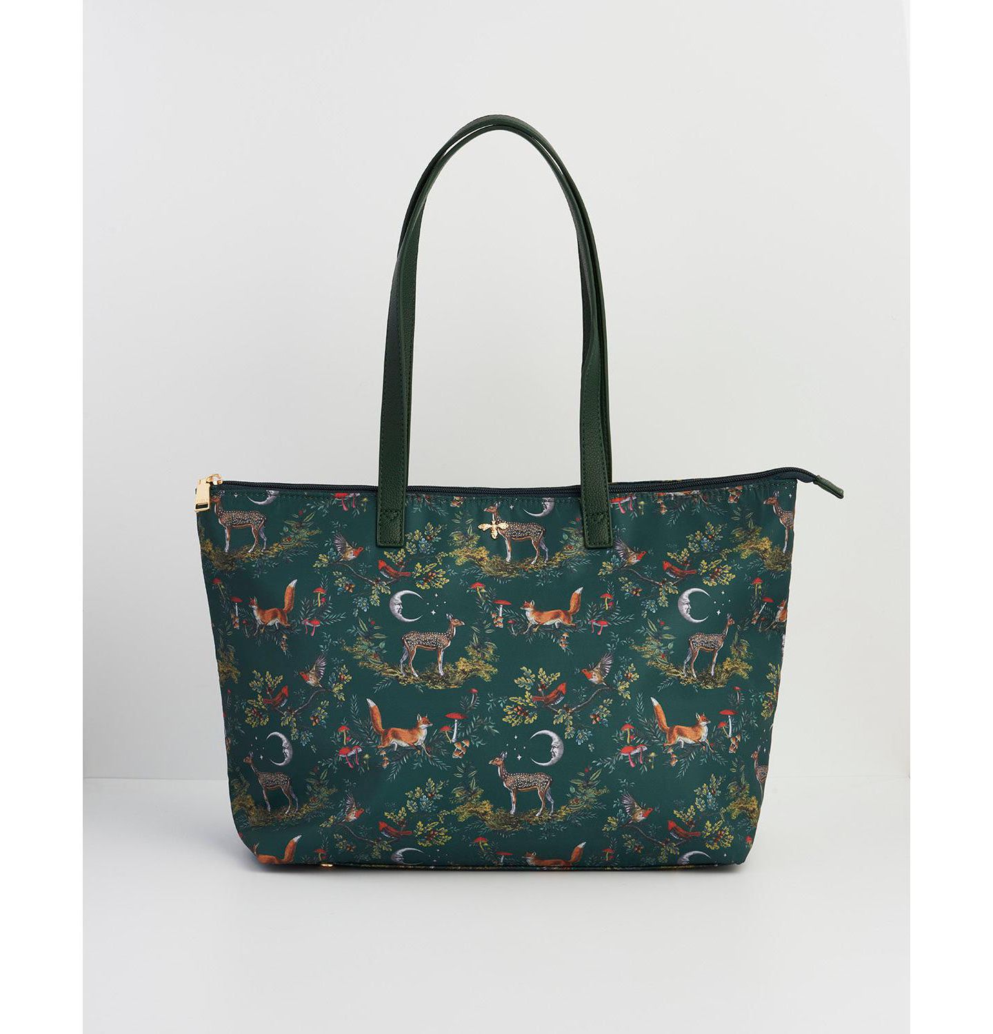 Женская сумка Fable England Into the Woods Large Grab Tote, цвет: Зелёный — фото 4