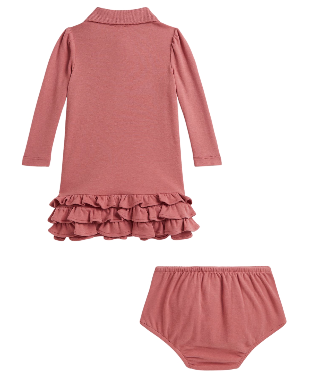 Polo Ralph Lauren Baby Girls' Long-Sleeve Dress and Bloomer, 2-Piece Set