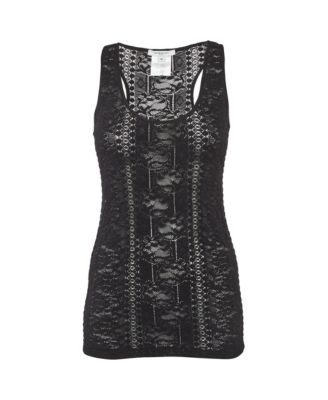 Women's Stretch Lace Sheer Tank Top