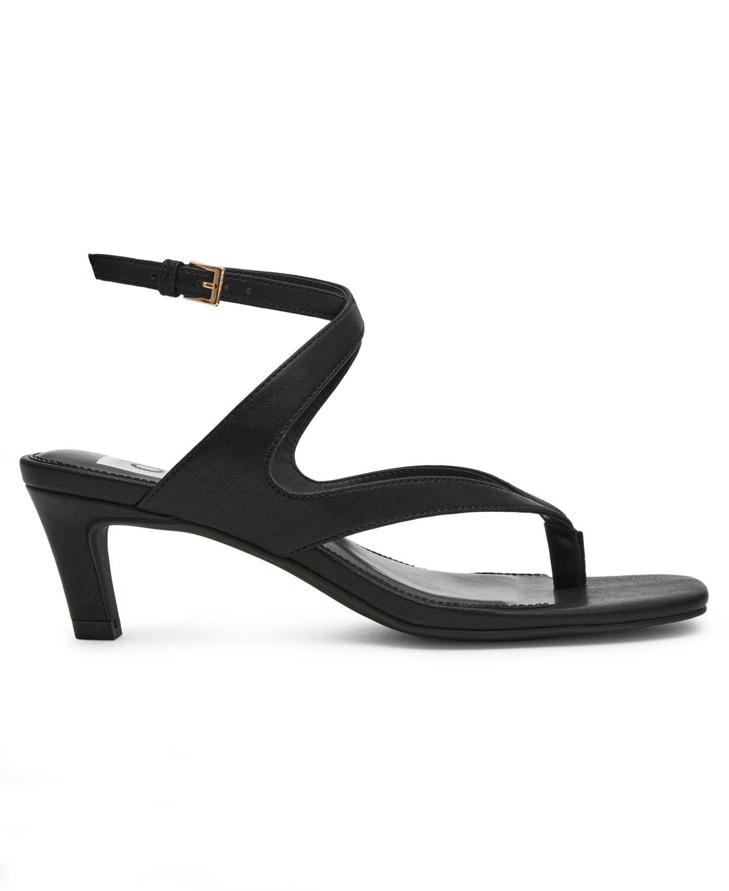 Женские сандалии DV Dolce Vita Resst Thong Strappy Dress Sandals, цвет: Чёрный гладкий — фото 2