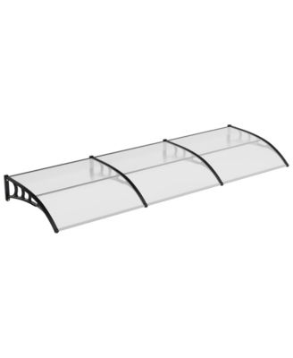 40"x120" Window Awning Canopy Exterior, Polycarbonate Cover, for Door Entrance, Clear
