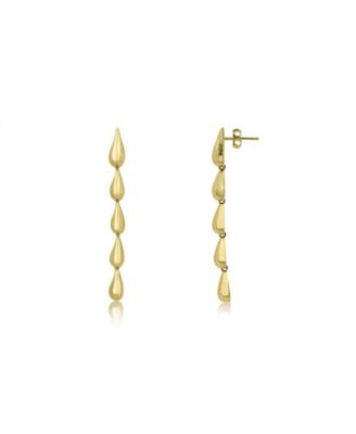 Teardrop Dangle Earrings 14K Gold-Plated Sterling Silver