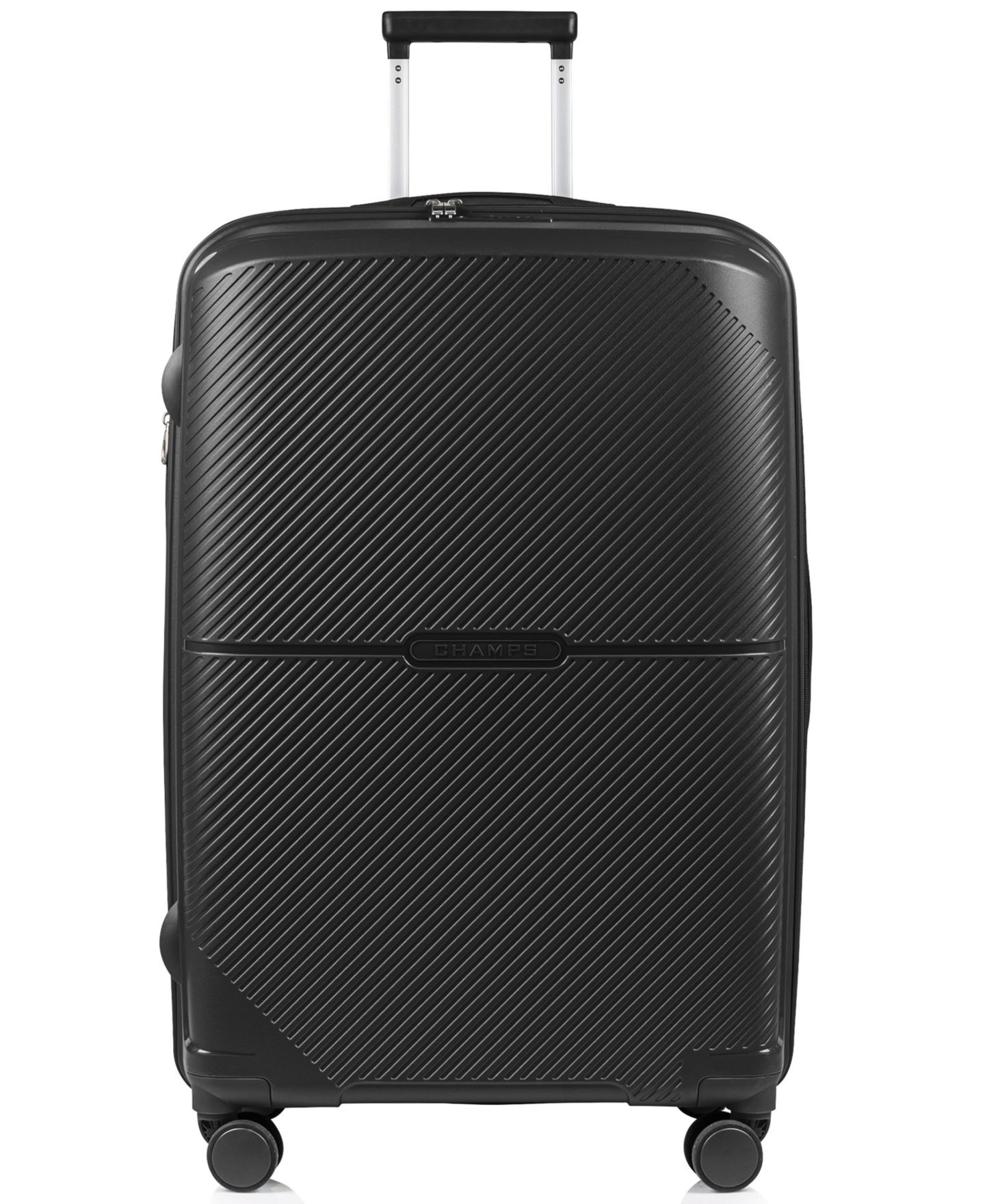 Чемоданы CHAMPS Aura 3-Piece Hardside Expandable Luggage Set, цвет: Чёрный — фото 2