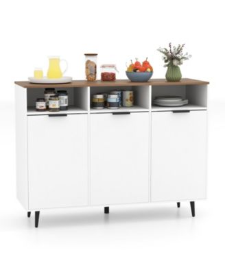 Sideboard Buffet Cabinet with 5-Position Adjustable Shelves, 47 x 16 x 35