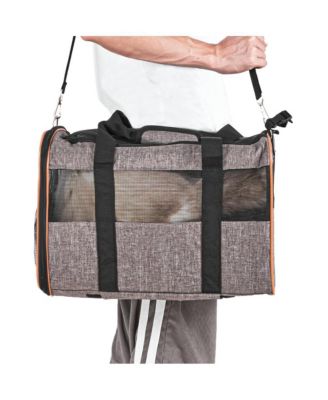 Airline Approved Rolling Pet Carrier with Telescopic Handle for 22 lb Pets