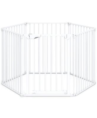 6-Panel Extra Wide Adjustable Pet Safety Gate Fits 34.5-154 in Openings