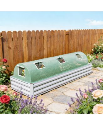 9.8 x 2.6 x 1.5 Feet PE Cover Steel Walk In Tunnel Greenhouse for Outdoor Garden