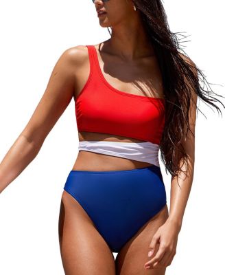 Women's July Mood Colorblock Americana One-Piece Swimsuit