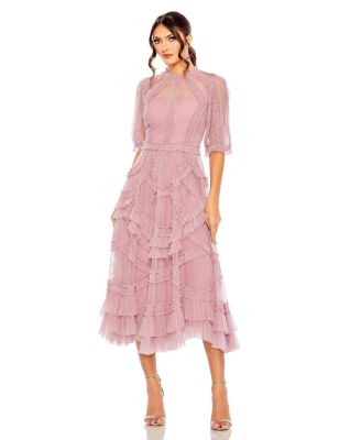 windsor pink ruffle dress The Virginia Dress in Light Pink Windsor Brocade
