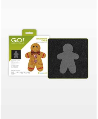 GO Gingerbread Cookie Die for Quilting Projects | Perfect for Seasonal Applique | Compatible with GO! Fabric Cutting Machine | Easy to Use