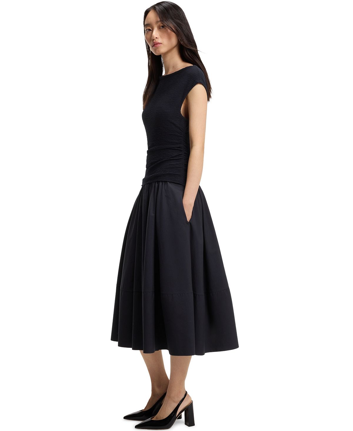 BOSS by Hugo Boss Women's Structured-Jersey Slim-Fit Dress view 4 — MAYCSS fashion products