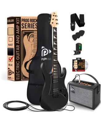 38.7" Full Size Electric Guitar Kit - Includes Amplifier, Travel Bag, and Accessories, (PEGKT781BK)