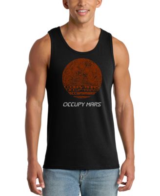 Men's Occupying Mars Word Art Tank Top