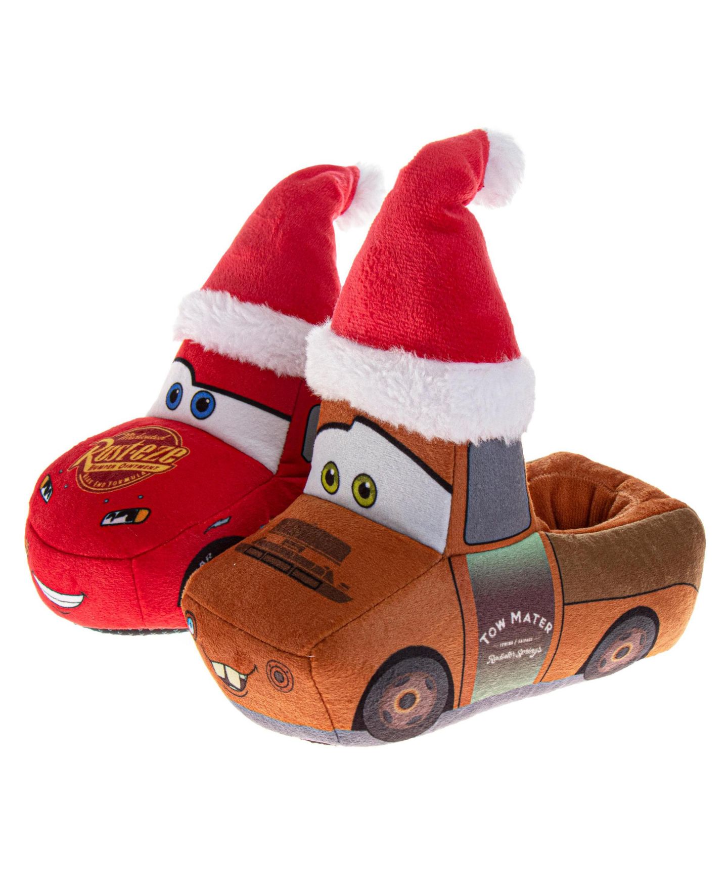 Тапочки Disney Cars Christmas Slippers Lightning McQueen Mater Cozy Warm Holiday Theme Soft Plush (Toddler Sizes 5-10/ Little Kid Sizes 11-1) для мальчиков, цвет: Красный — фото 5