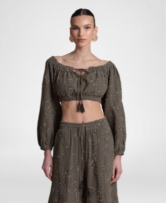 Women's Long-Sleeve Crop Top