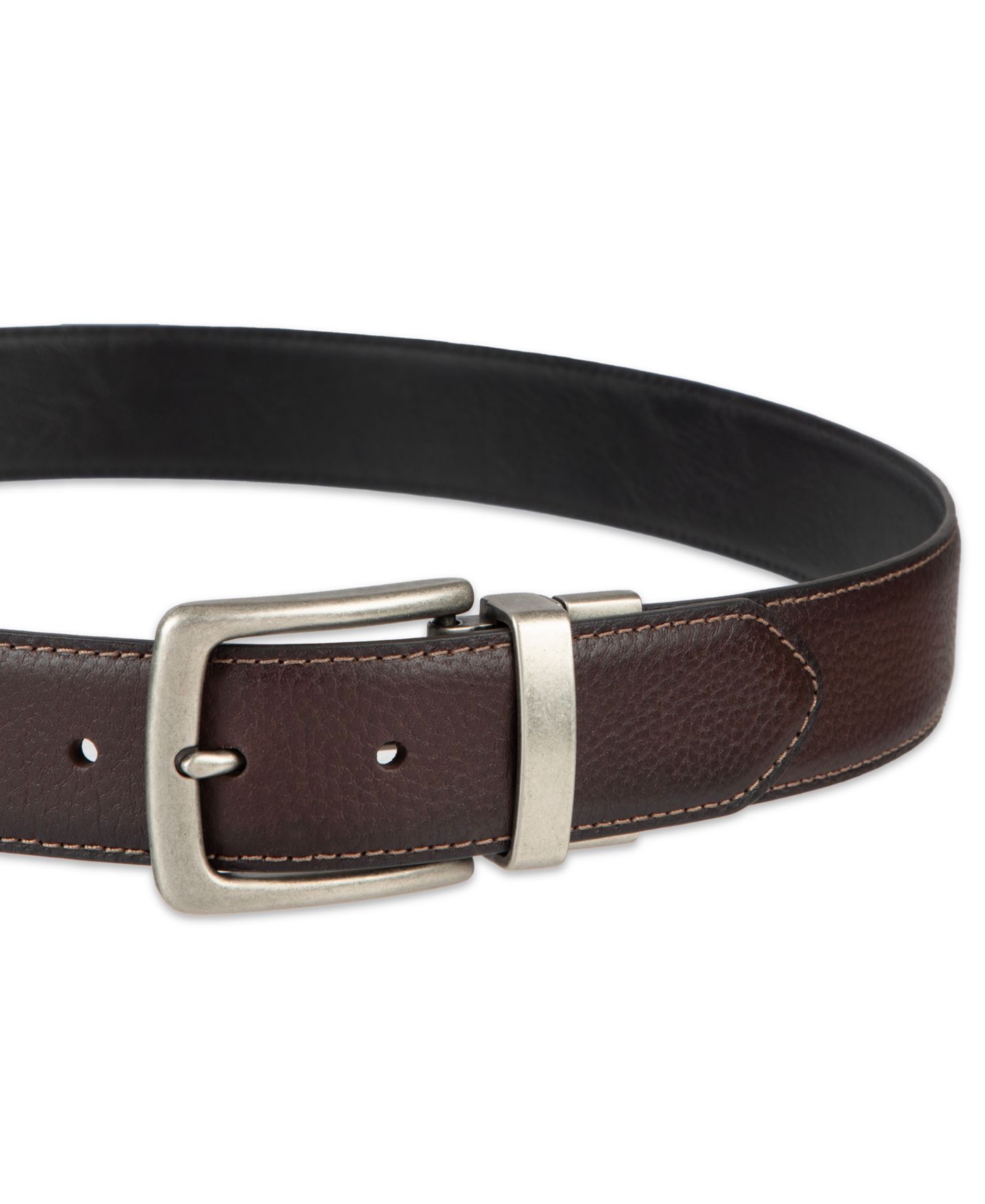 Мужской ремень Levi's 2-In-1 Reversible Harness Buckle Belt, цвет: Коричневый / Чёрный — фото 5