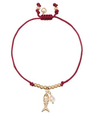 Gold-Tone Summer Daze Fish Cord Bracelet