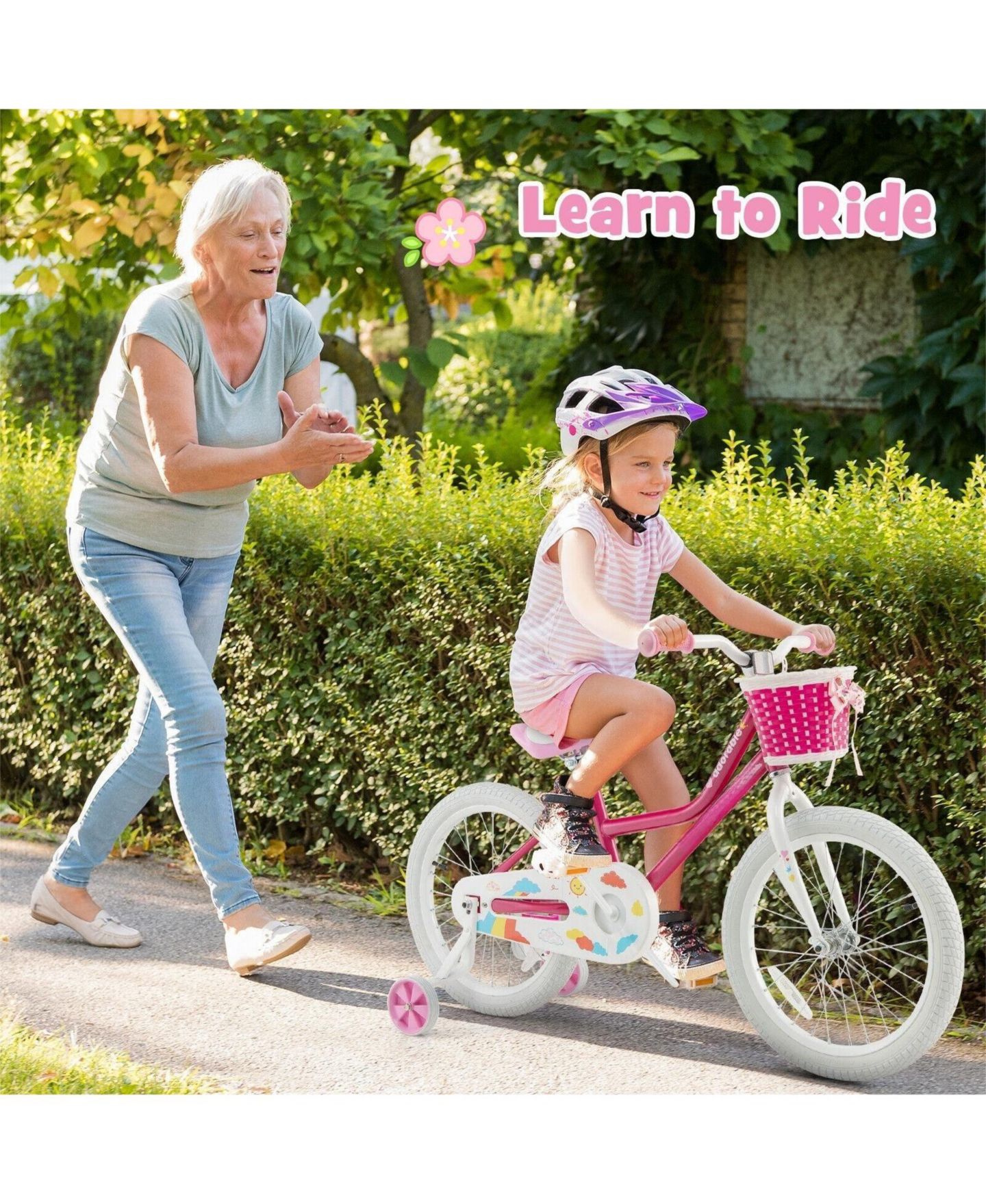 Детская игрушка SUGIFT Kids Bicycle 18 Inch with Adjustable Handlebar, Carbon Steel Frame and Basket for Ages 6-8 — фото 9