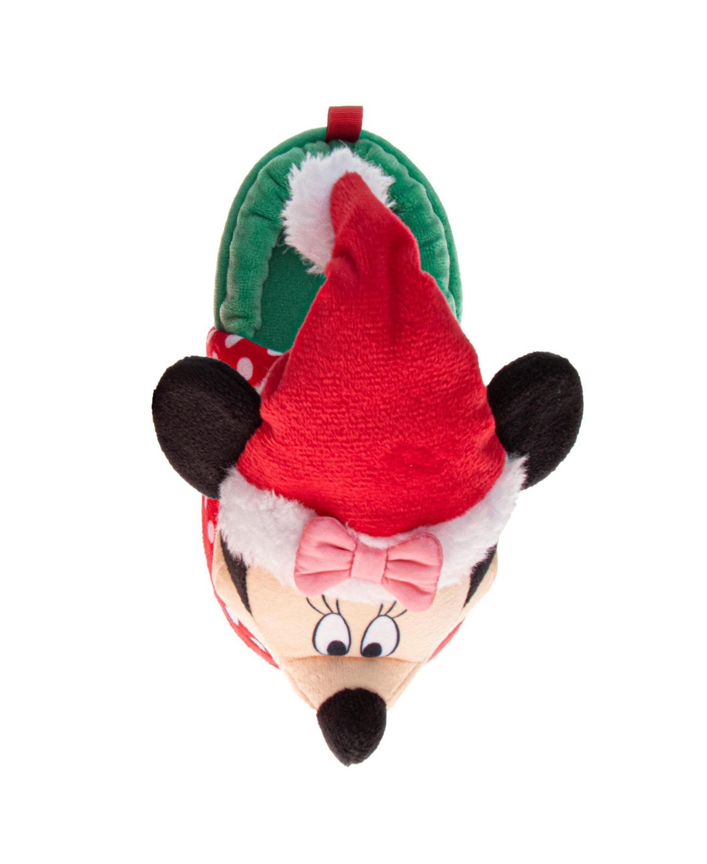 Тапочки Disney Minnie Mouse Christmas Slippers Cozy, Plush, and Festive Santa House Shoes (Toddler Sizes 5-10 / Little Kid Sizes 11-12) для девочек — фото 5