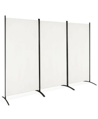 6-Foot 3-Panel Folding Room Divider with Durable Hinges and Steel Base