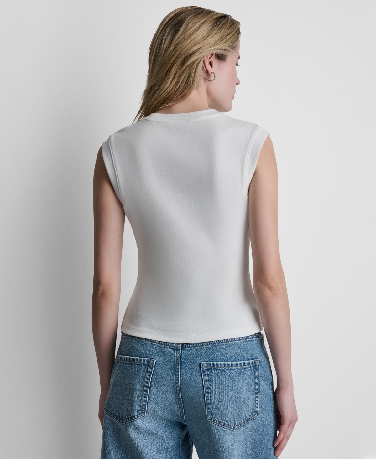 Dkny Jeans Women's Crewneck Sleeveless T-Shirt