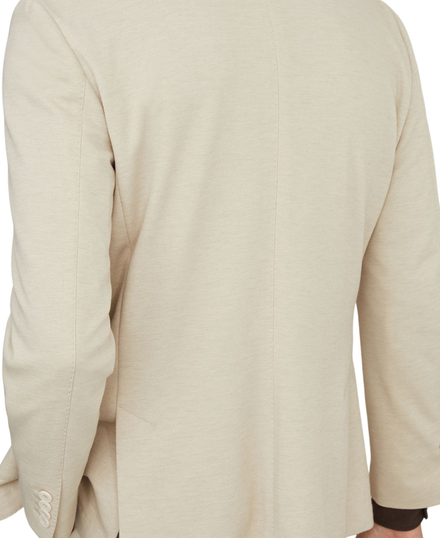 Мужской пиджак REISS Gerrard Tailored Fit Textured Jersey Single-Breasted Suit Blazer, цвет: Серо-бежевый — фото 2