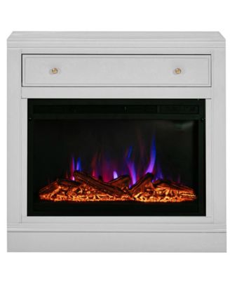 Amren 32" Wood Drawer Open Base with Fireplace Insert