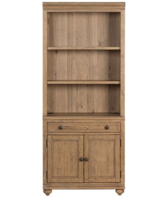 Willowmere 75" Wood Door Bookcase