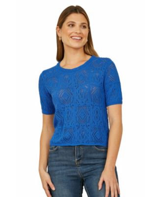 Women's Cotton Crochet Knitted Top