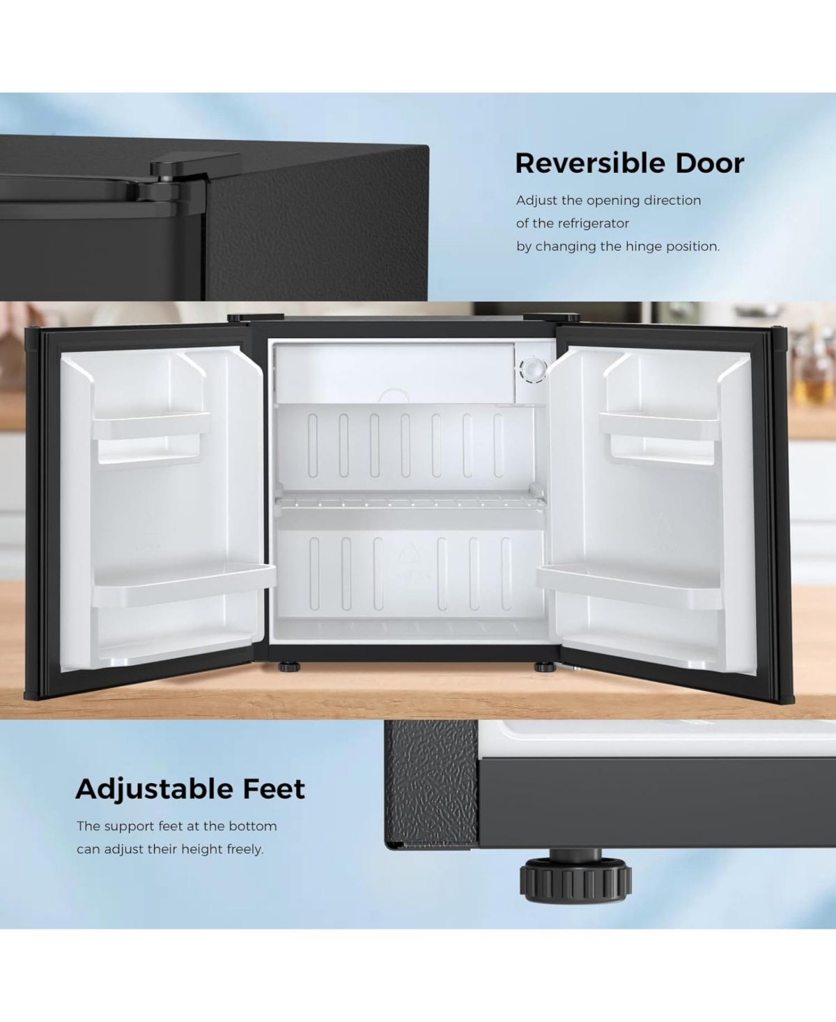 Cowsar 1.7 Cu. Ft Mini Fridge with Freezer for Dorms