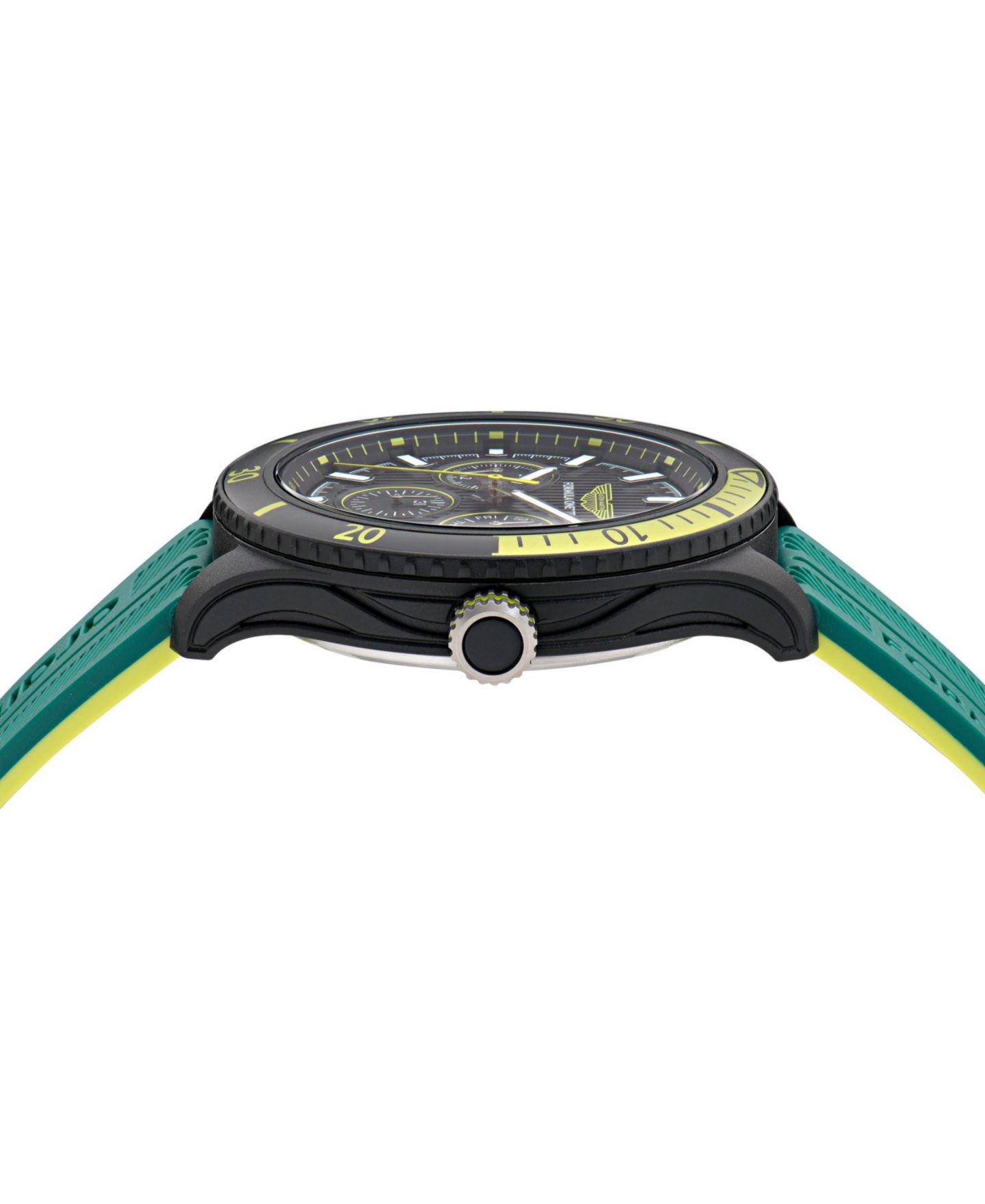 Мужские часы Aston Martin F1 PIT Multi-Function Quartz Green Silicone 46mm — фото 3
