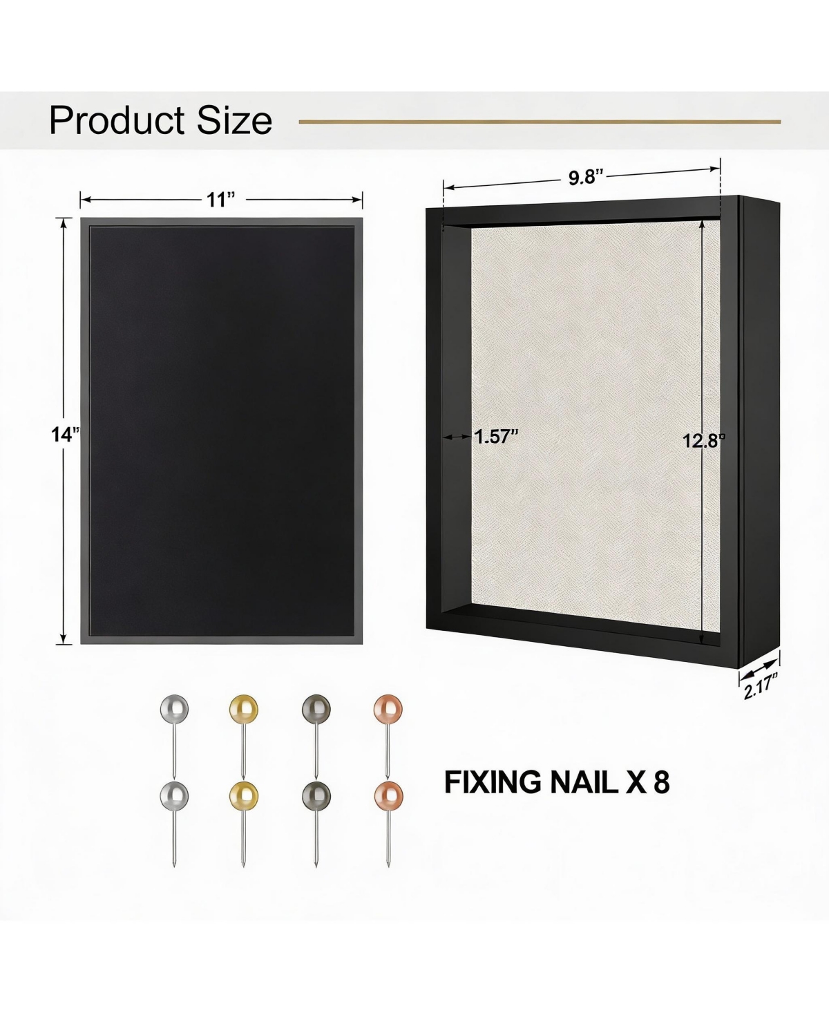 Yigii Magnetic Door Shadow Box - Modern Design for Photos and Keepsakes
