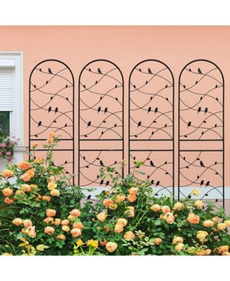 Metal Garden Trellis 71" x 19.7" Rustproof Trellis for Climbing Plants Outdoor Flower Support