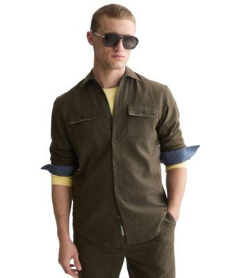 Men's Melange Long-Sleeve Shirt