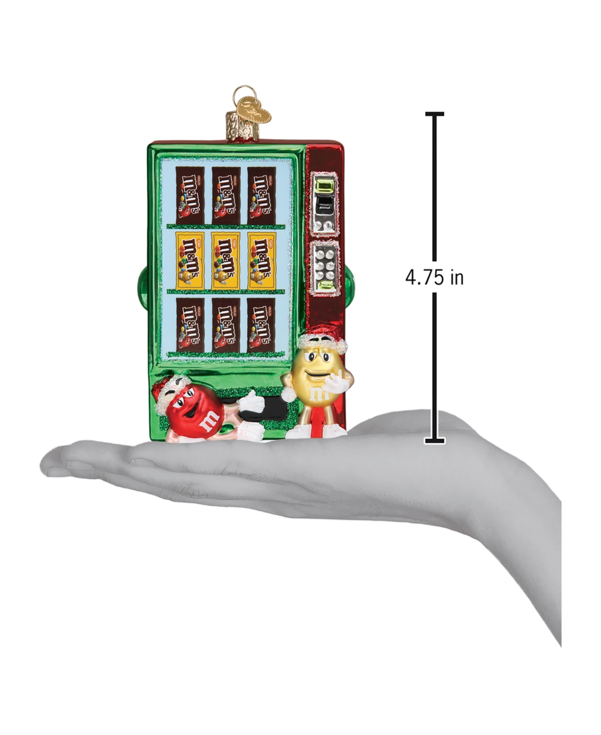 Old World Christmas 4.75" Mars Wrigley Candies M&M's Vending Machine Ornament