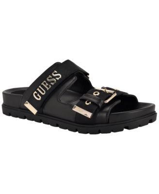 Women's Faxona Branded Slip-On Footbed Sandals
