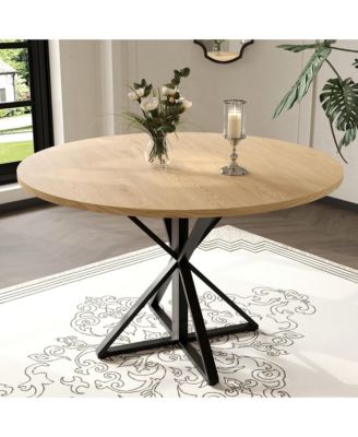 Round Dining Table for 4, 47" Dining Table, Circle Table, Dining Room Table