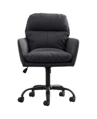 PU Leather Office Desk Chair - 360&deg; Swivel, Height Adjustable, Thick Padded Seat, Ergonomic Computer Chair for Study Room